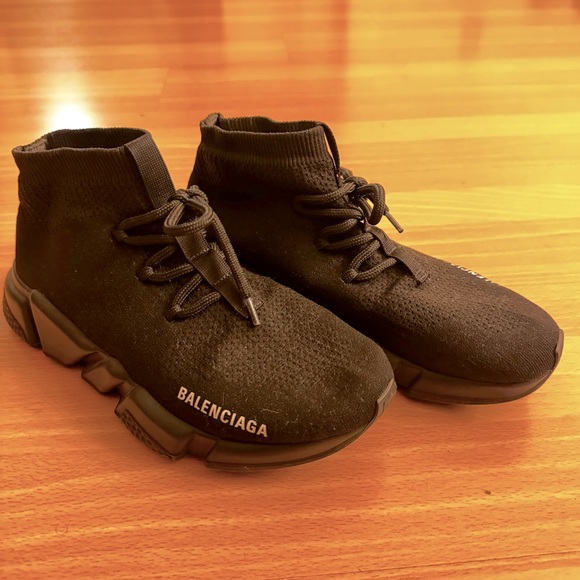 Balenciaga Speed Recycled Knit Sneakers Black - Picture 3 of 11